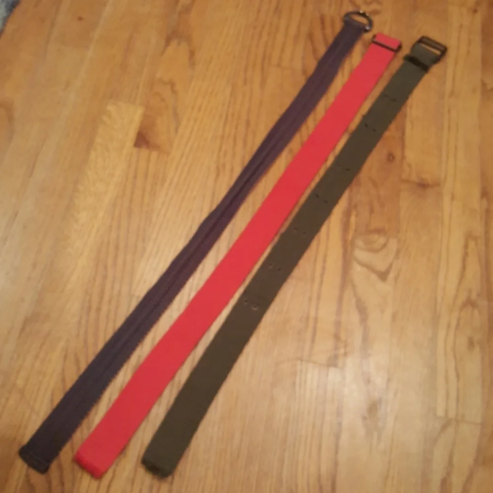 Set of 3 Boys' Canvas Woven Cotton Belts
